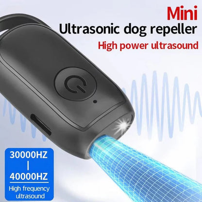 Handheld Ultrasonic Dog Repeller with Single Button Activation and Battery Operation