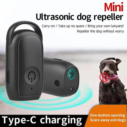 Handheld Ultrasonic Dog Repeller with Single Button Activation and Battery Operation