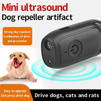 Handheld Ultrasonic Dog Repeller with Single Button Activation and Battery Operation
