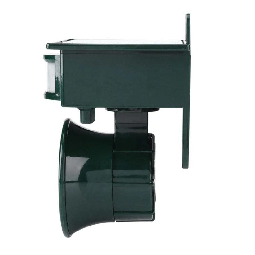 Solar Powered Bird Repeller with Motion Sensor and Adjustable Sound Deterrent