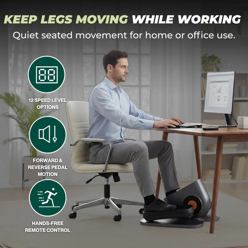 Under Desk Elliptical with 12-Speed Remote Control and LCD Tracker