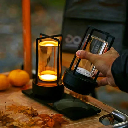 Rechargeable Table Lamp with Dual Direction Light and Stepless Dimming, Color Adjustable