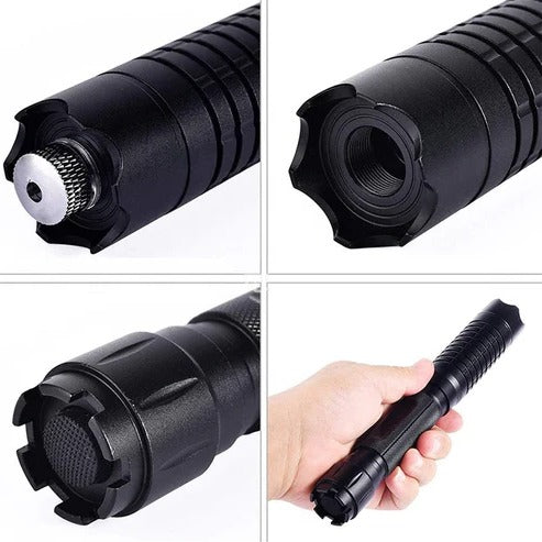 Blue Laser Torch with Adjustable Focus and Fire Ignition, 3-Mile Beam Range