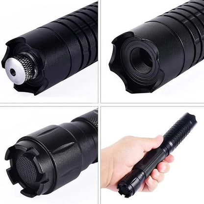 Blue Laser Torch with Adjustable Focus and Fire Ignition, 3-Mile Beam Range