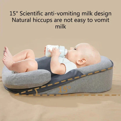 Inclined Infant Wedge Pillow with Breathable Surface and Anti-Rollover Support