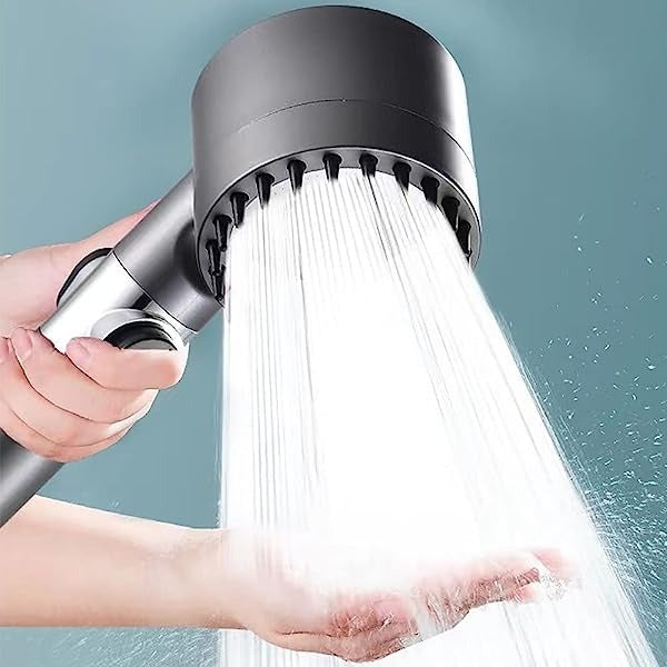 Shower Head with Laser Cut Micro Holes and Push Button Flow Control, 9-Layer Filtration