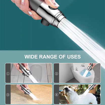 Shower Head with Laser Cut Micro Holes and Push Button Flow Control, 9-Layer Filtration
