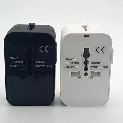 Universal Travel Adapter with Dual USB Ports, 110V-220V Compatible