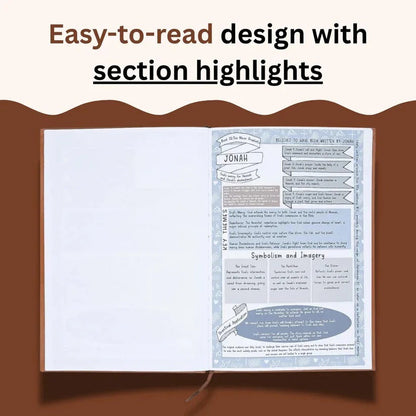 Bible Study Journal with 66 Book Summaries and Guided Journaling Pages