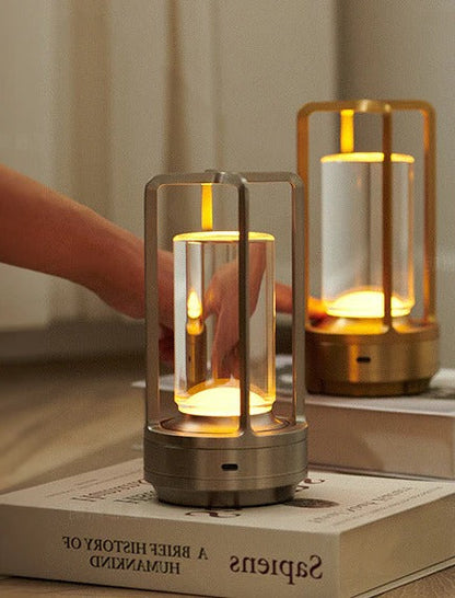 Rechargeable Table Lamp with Dual Direction Light and Stepless Dimming, Color Adjustable