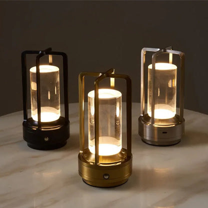 Rechargeable Table Lamp with Dual Direction Light and Stepless Dimming, Color Adjustable