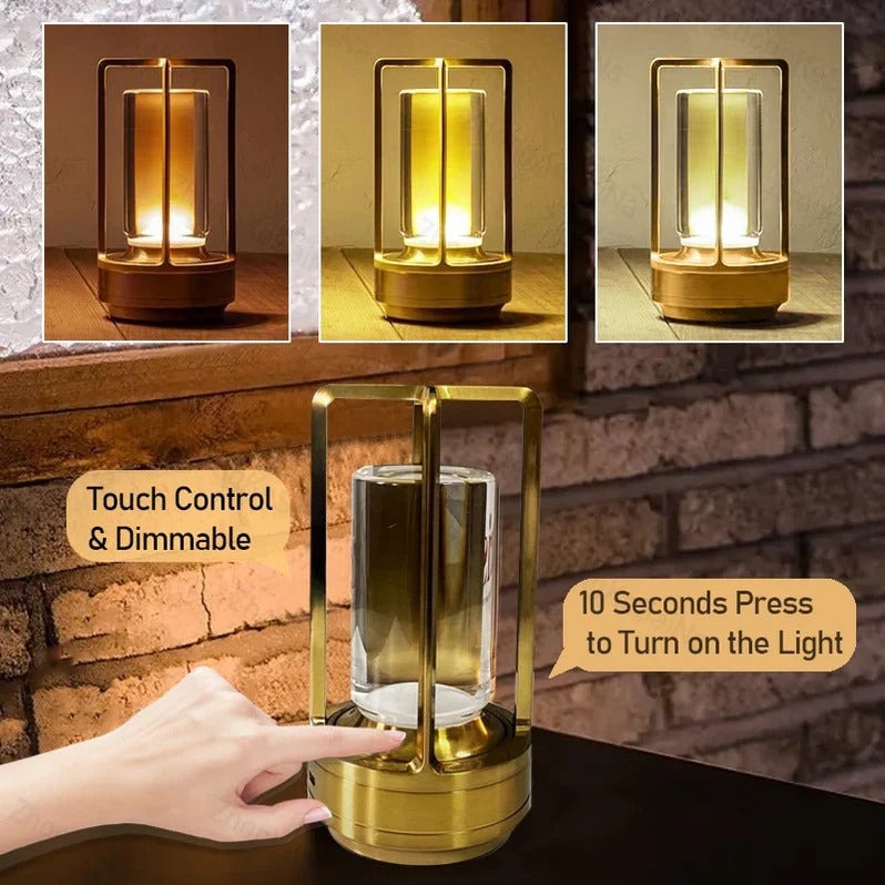 Rechargeable Table Lamp with Dual Direction Light and Stepless Dimming, Color Adjustable