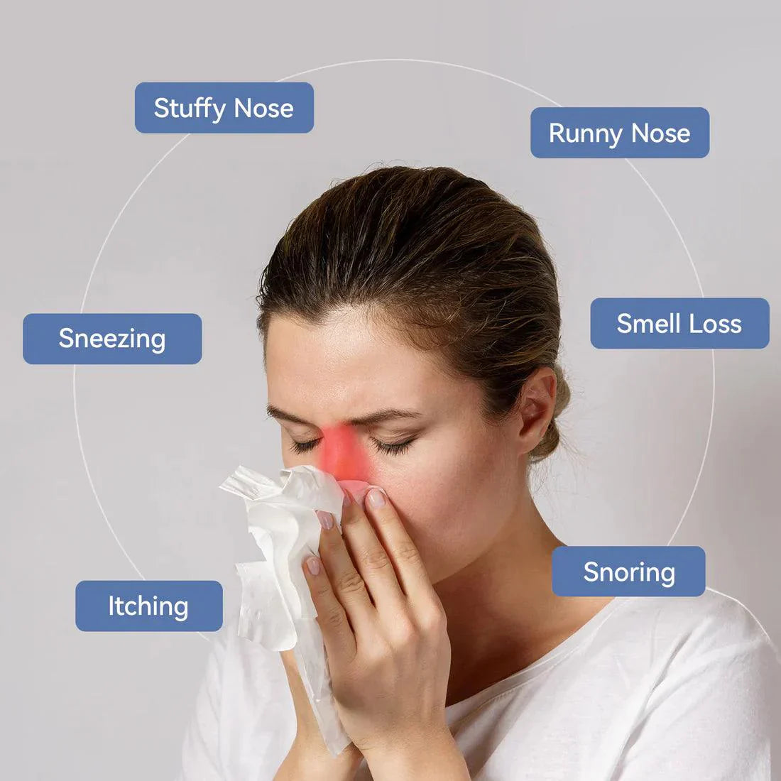 Red Light Nasal Device with Rechargeable Battery and USB Charging Cable
