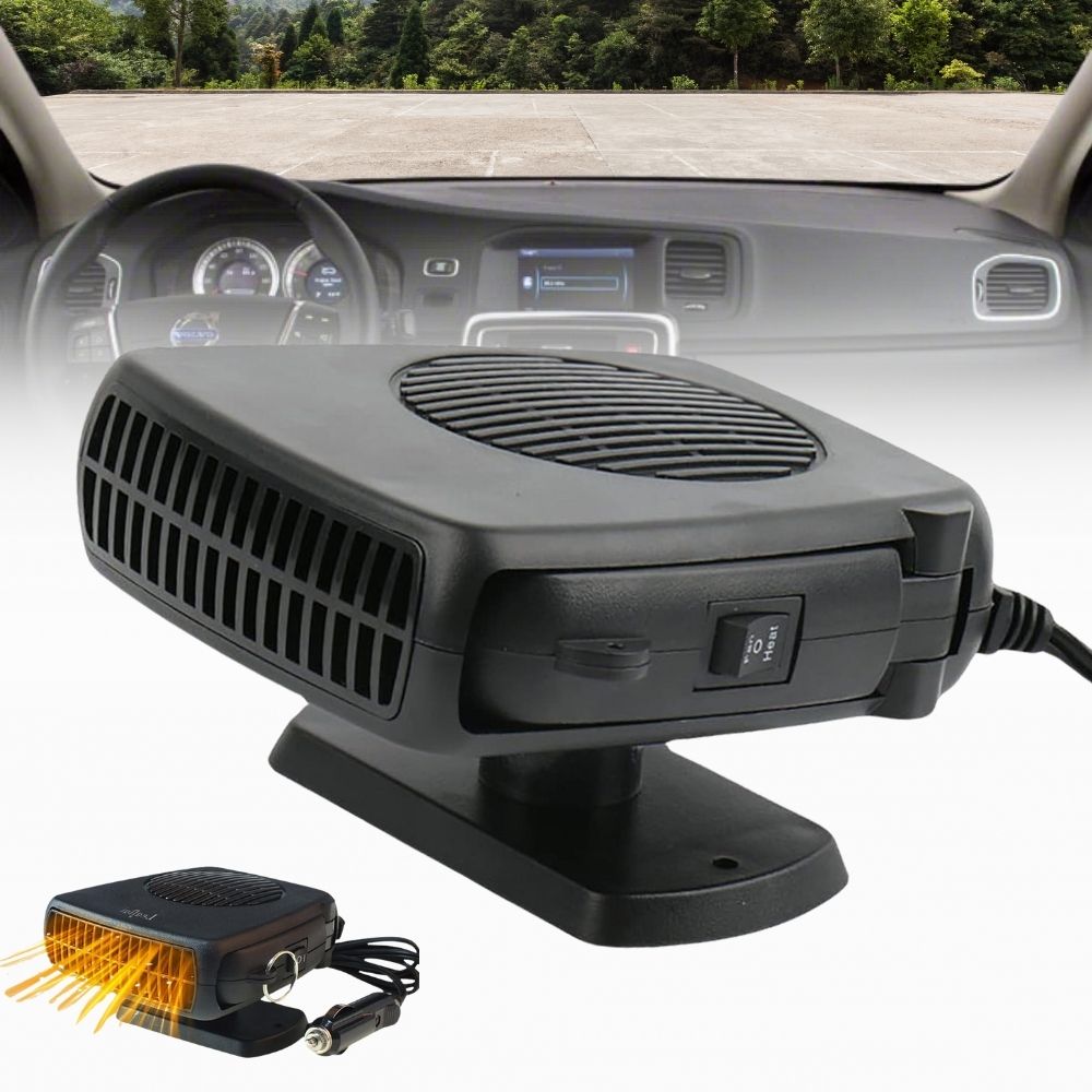 Portable Ceramic Car Heater with Dual Mode Fan and Auto Temperature Control for 12V Vehicles