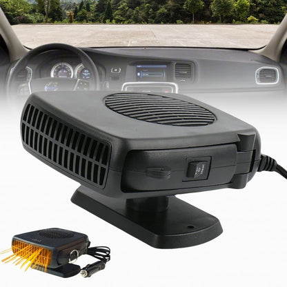 Portable Ceramic Car Heater with Dual Mode Fan and Auto Temperature Control for 12V Vehicles