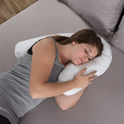 Side Sleeper Pillow with Ear Cutout and Spine Support, Machine Washable