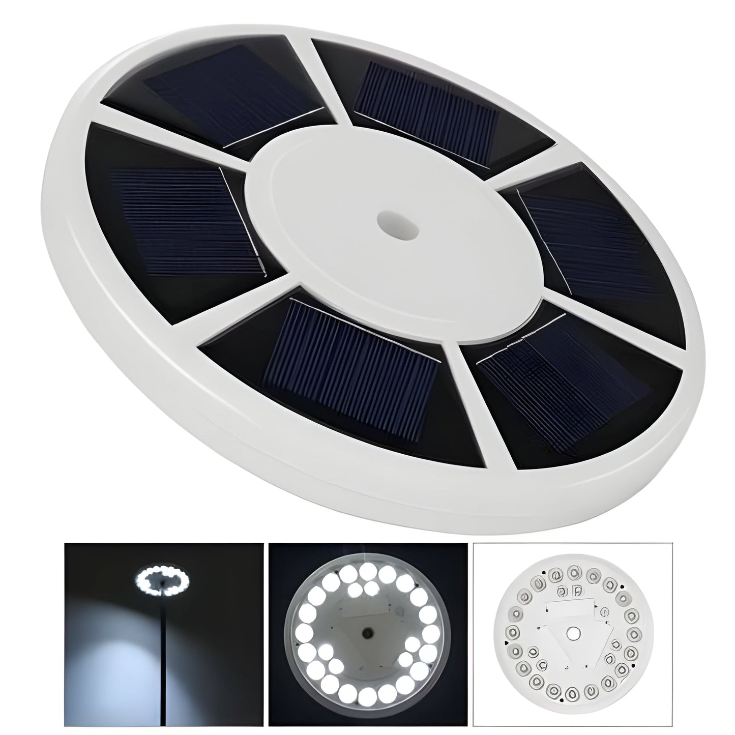 Solar Flagpole Light with Automatic Dusk-to-Dawn Sensor and 700 Lumen LED Output