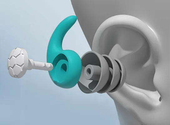 Reusable Silicone Earplugs with Contoured Fit and Noise Blocking for Study, Work, Sleep