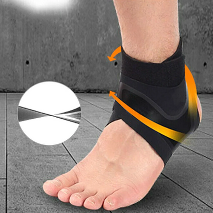 Adjustable Ankle Brace with Neoprene Support and Hook Loop Closures