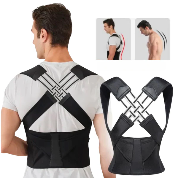 Posture Corrector Brace with Adjustable Shoulder Straps and Breathable Fabric