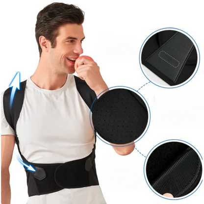 Posture Corrector Brace with Adjustable Shoulder Straps and Breathable Fabric