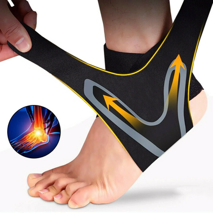 Adjustable Ankle Brace with Neoprene Support and Hook Loop Closures