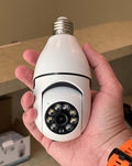 Light Bulb Security Camera with 360 Degree Rotation and Night Vision, 1080P