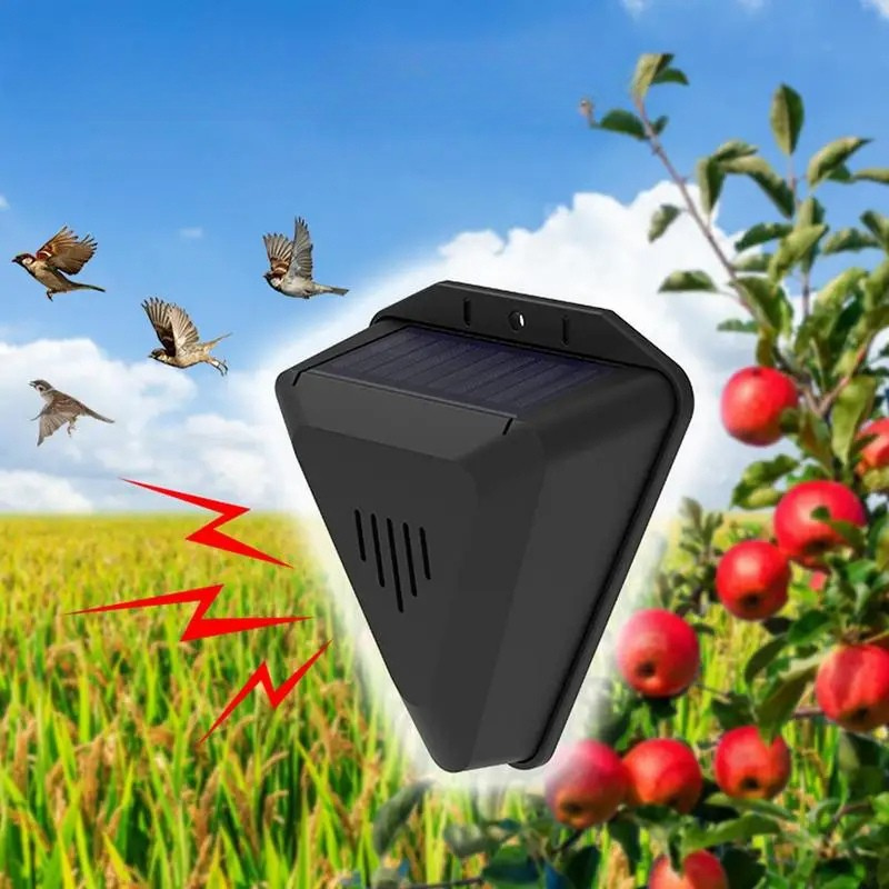 Solar Bird Repeller with 13 Predator Sounds and Automatic Dawn to Dusk Operation