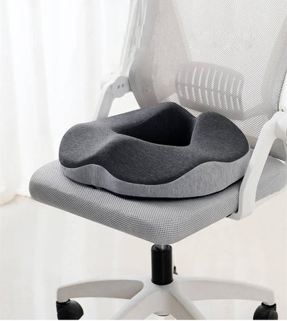 Memory Foam Donut Cushion with Tailbone Cut-Out and Five Zone Support